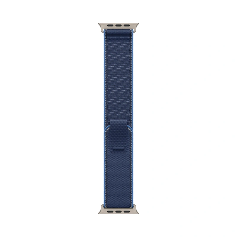 Apple Watch Ultra 3 (2025) GPS+Cellular 49mm, Natural Titanium ремешок "Blue/Bright Blue Trail Loop" M/L 145-220 mm (MEWU4). Фото 3