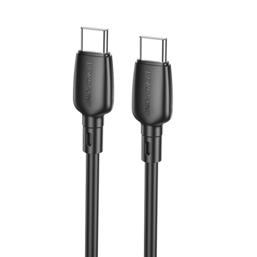 Кабель Borofone BX93 Type-C for Type-C 60W 1m, Black. Фото 1