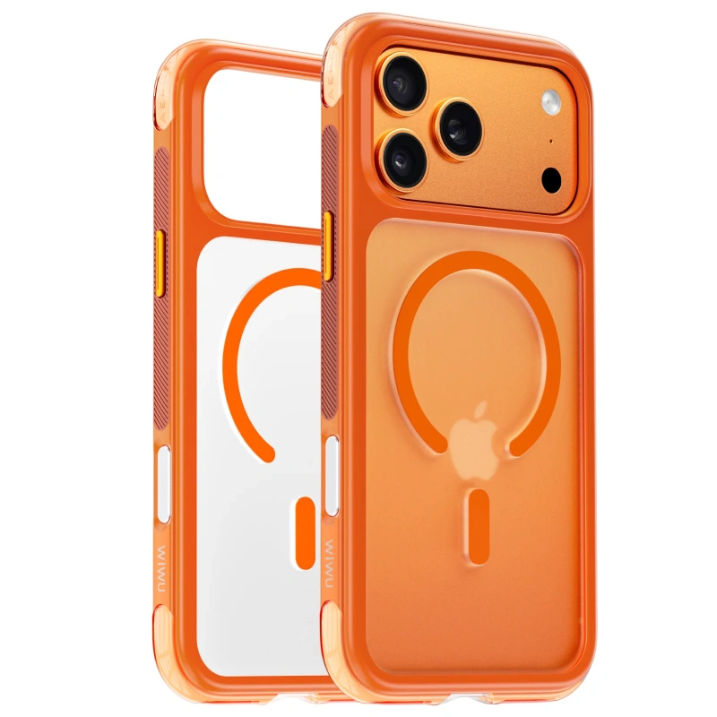 Накладка Wiwu для iPhone 17 Pro Max AeroShield Pro (MagSafe), Оранжевый (AS-202). Фото 1