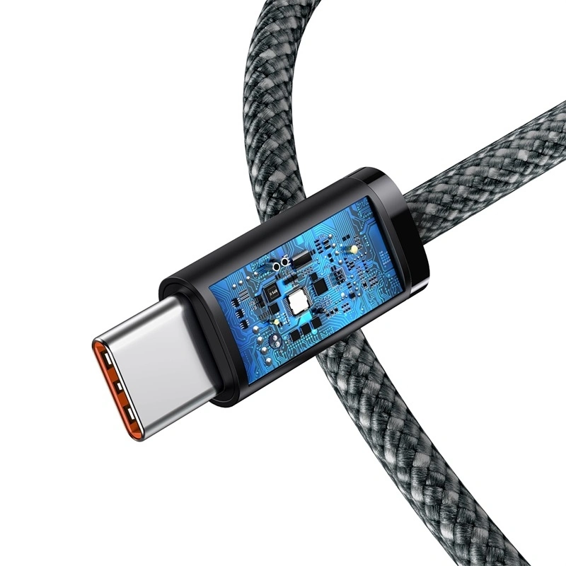 Кабель Baseus Dynamic Series Fast Charging Data Cable Type-C to Type-C 100W 2m, Cерый (CALD000316). Фото 4