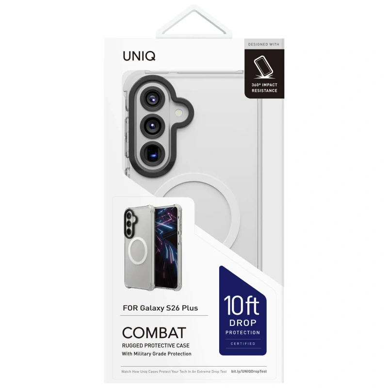 Накладка Uniq Combat Triple-Layer Defense (MagSafe) для Samsung Galaxy S26, White (GS26HYB-COMMBWHT). Фото 3
