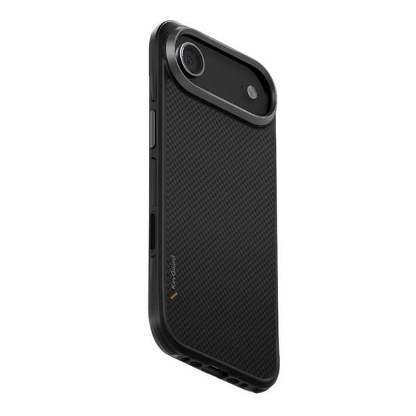 Накладка Uniq KEVA Aramid Fibre MagSafe для iPhone Air, Чёрный карбон (IP6.6(2025)-KEVAMCBLK). Фото 2