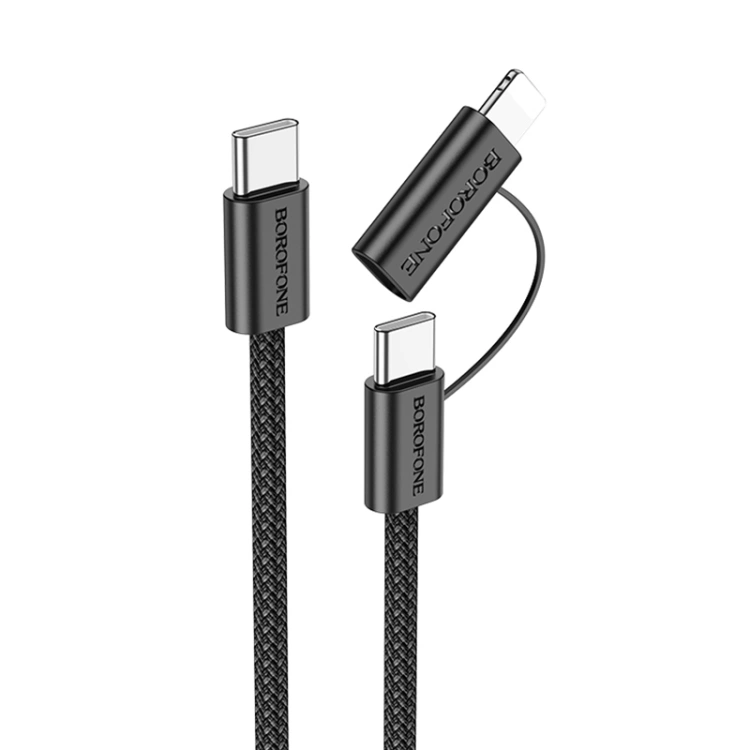 Кабель Borofone BX104 Primo Type-C to Type-C 60W 1m, Black. Фото 1