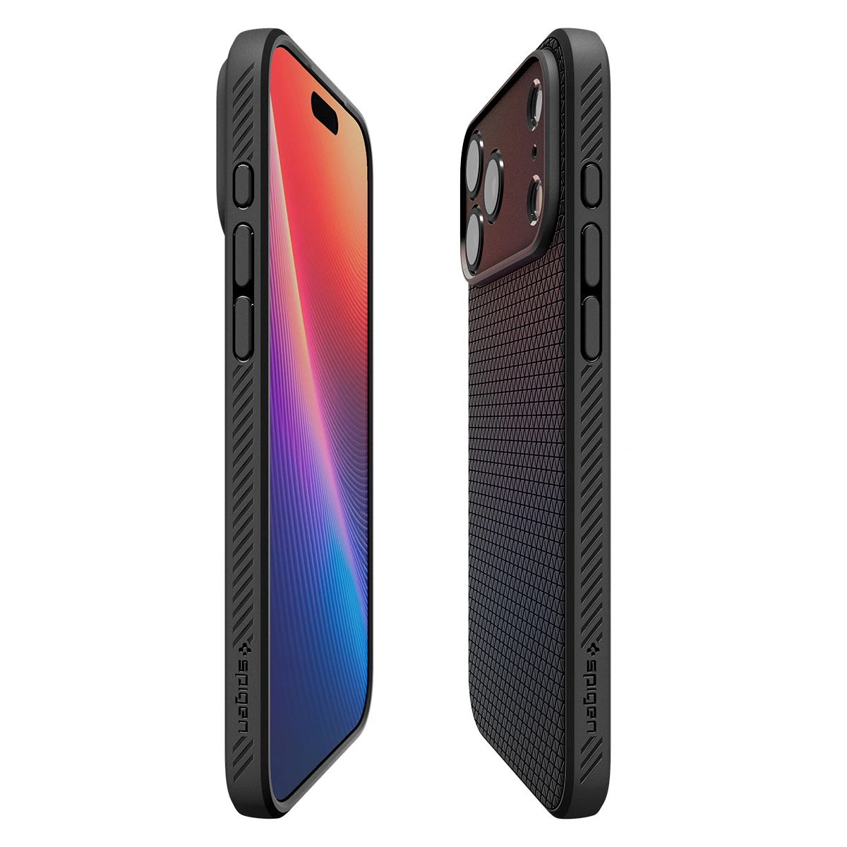 Накладка Spigen Liquid Air для iPhone 17 Pro, Чёрная матовая (ACS10331). Фото 7