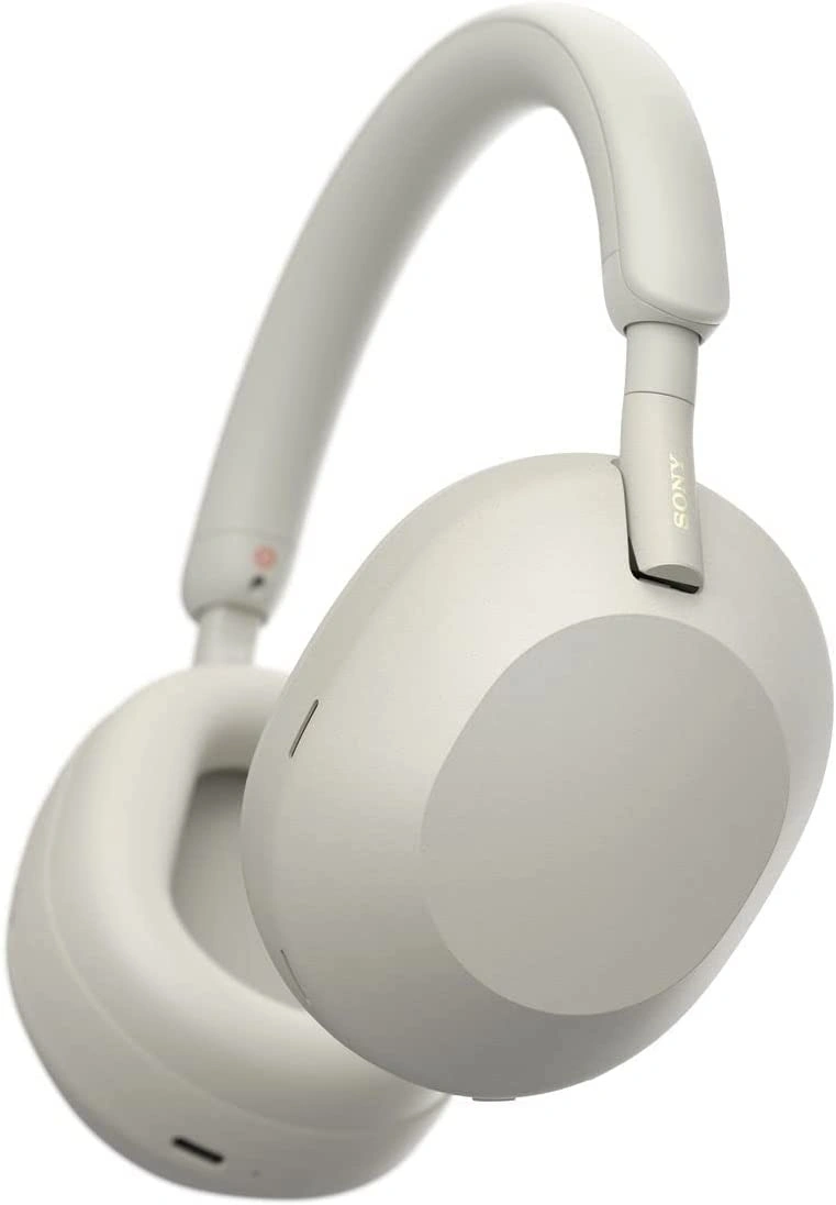 Беспроводные наушники Sony WH-1000XM5/SM с шумоподавлением, Серебристые. Фото 3