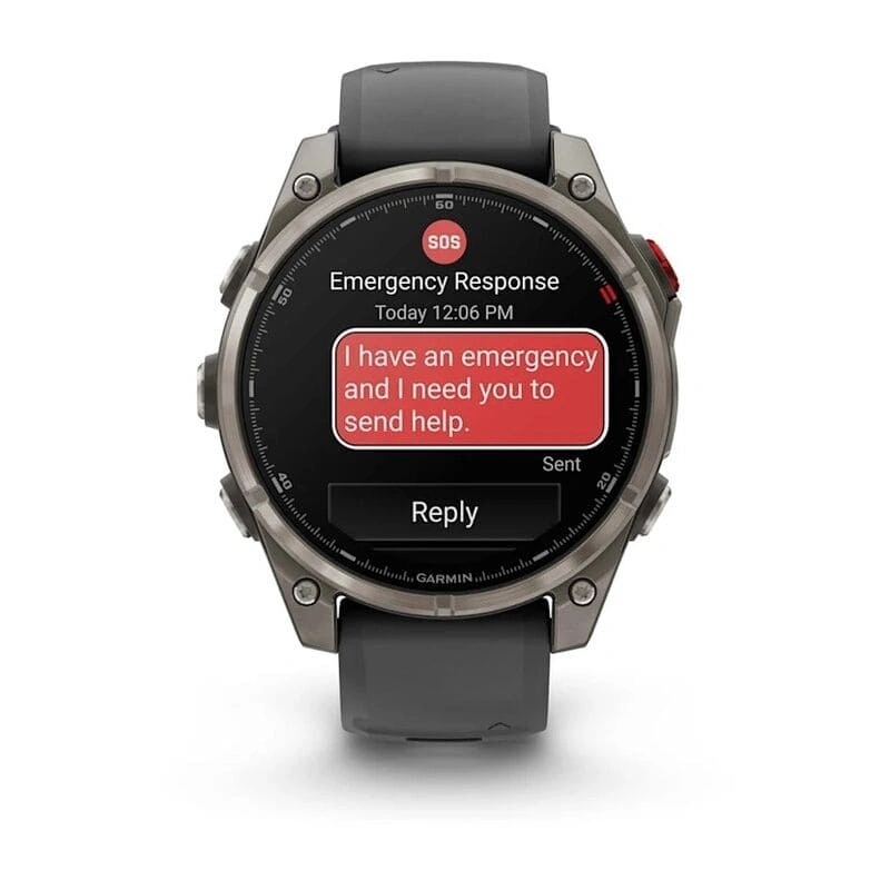 Умные часы Garmin Fenix 8 Pro 47mm, Amoled/Sapphire, Titanium wiht Graphite/Black Silicone Black (010-03198-11). Фото 2
