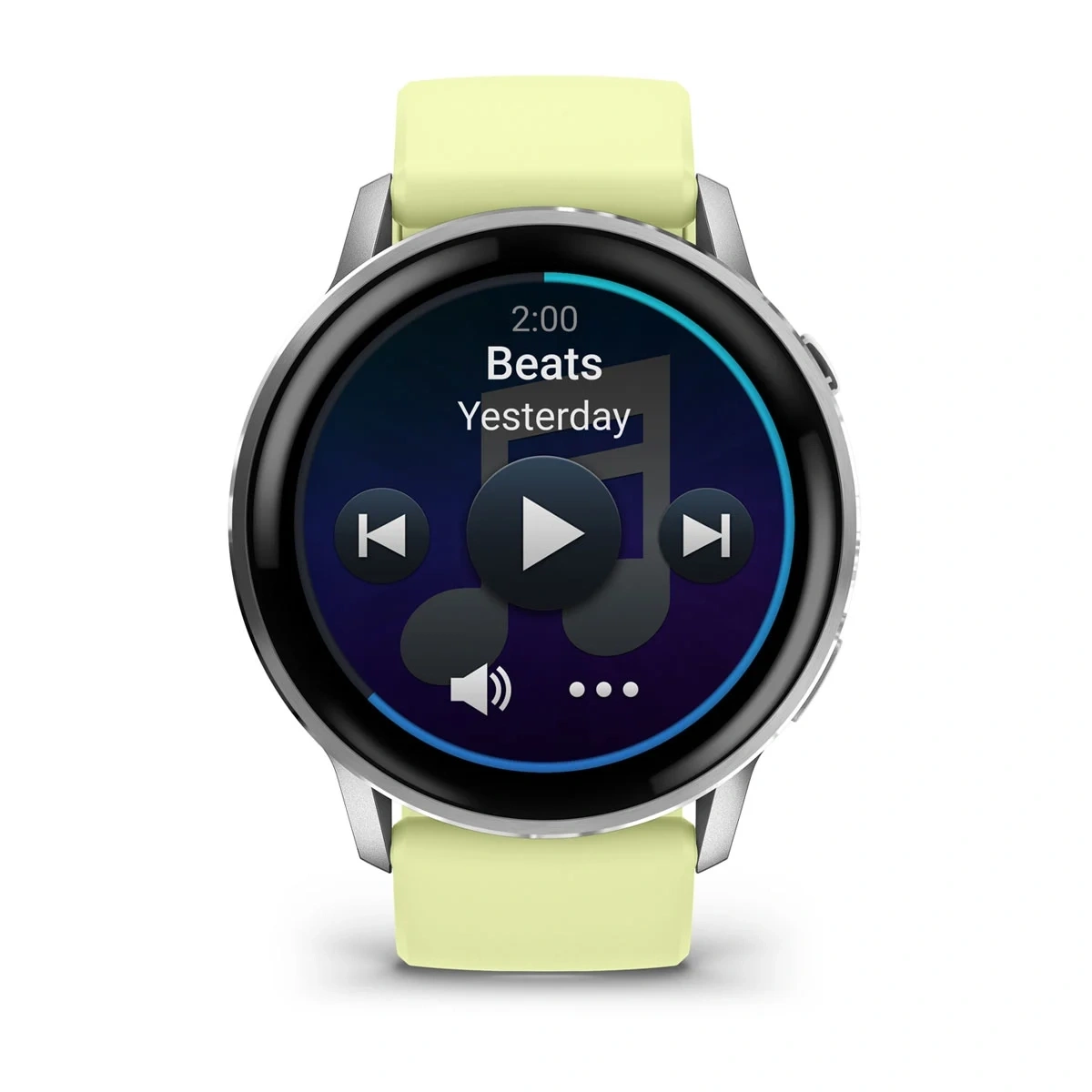 Умные часы Garmin Venu 4 45мм Серебристые с лимонным силиконовым ремешком (010-03014-42). Фото 4