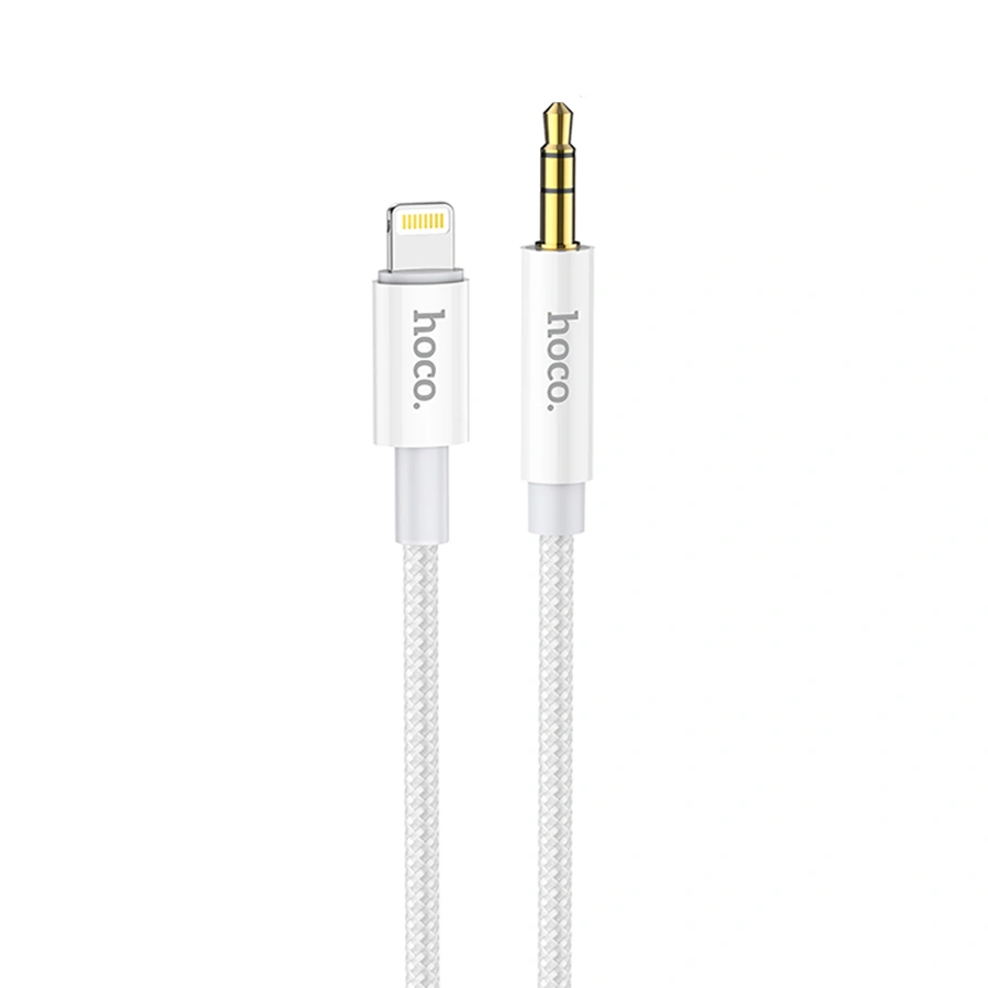 Кабель AUX Hoco Audio cable 3.5мм to Type-C UPA19 1м, Серебристый. Фото 1