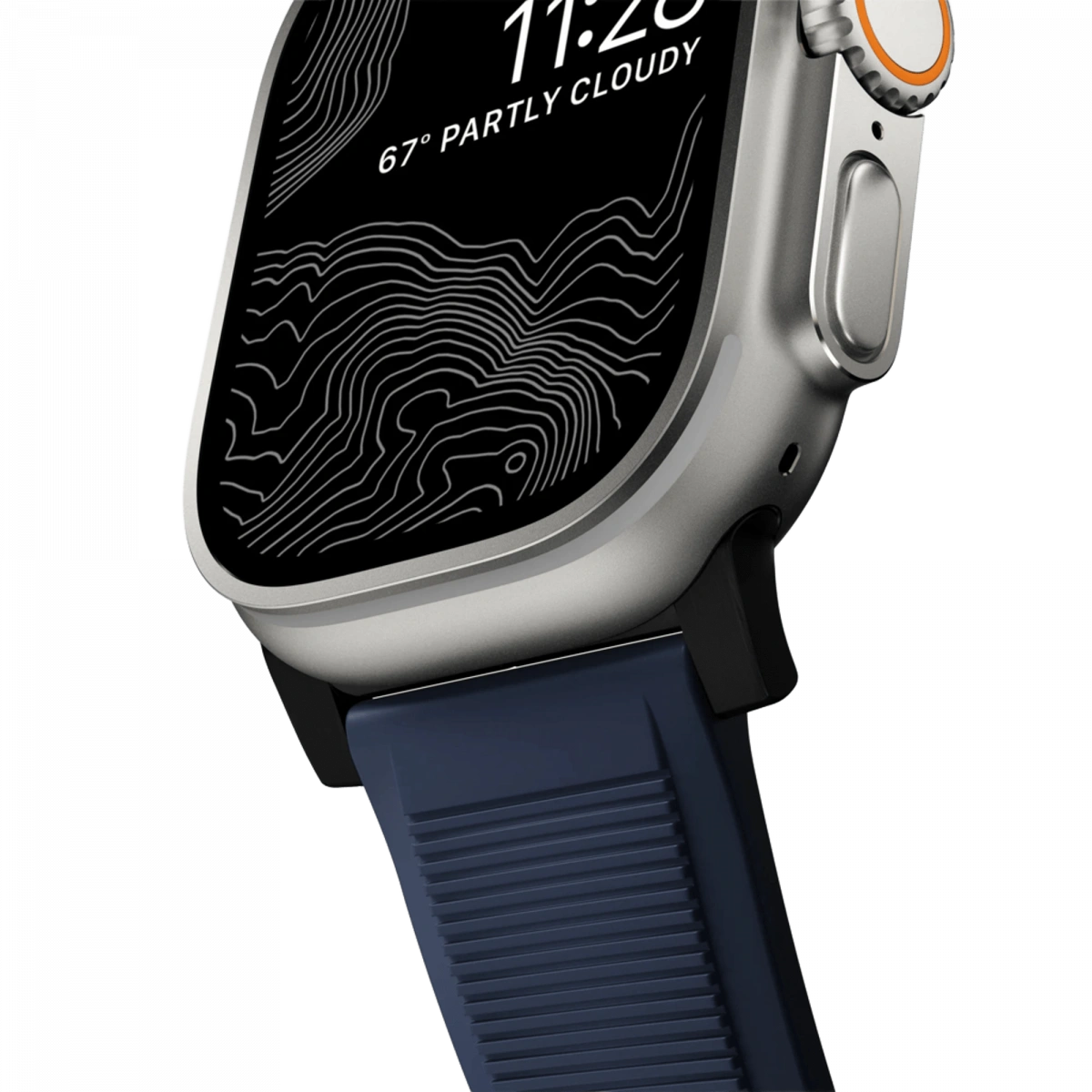 Ремешок Nomad Rugged Band для Apple Watch 42/44/45/49мм, Black/Atlantic Blue (NM01295785). Фото 5