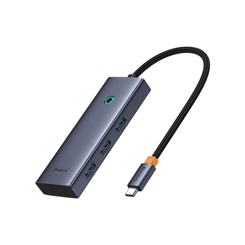 Хаб Baseus UltraJoy Series 5-Port HUB Docking Station (Type-C to HDMI4K@30Hz+3xUSB 3.0+1xPD), Grey (B00052801811-00). Фото 2
