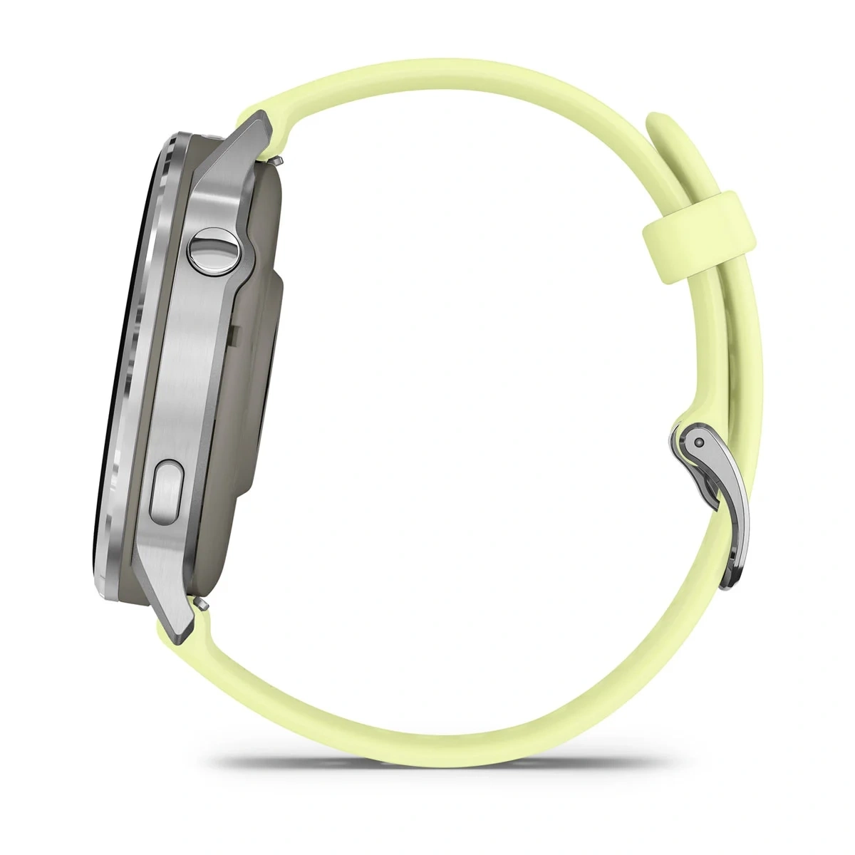 Умные часы Garmin Venu 4 45мм Серебристые с лимонным силиконовым ремешком (010-03014-42). Фото 5