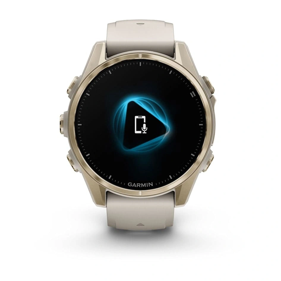 Умные часы Garmin Fenix 8 43mm, Amoled, Sapphire, Soft Gold with Fog Gray/Dark Sandstone Silicone Band (010-02903-11). Фото 4