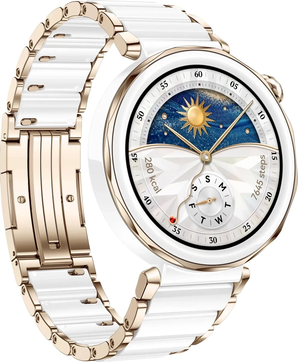 Умные часы Huawei Watch GT 5 Pro 42мм, Ceramic White (JNA-B29). Фото 3