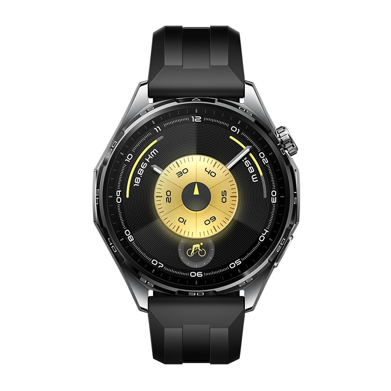 Умные часы Huawei Watch GT 6 46мм, Чёрный, Ремешок чёрный ремешок из фторэластомера из фторэластомера (ATM-B19). Фото 2