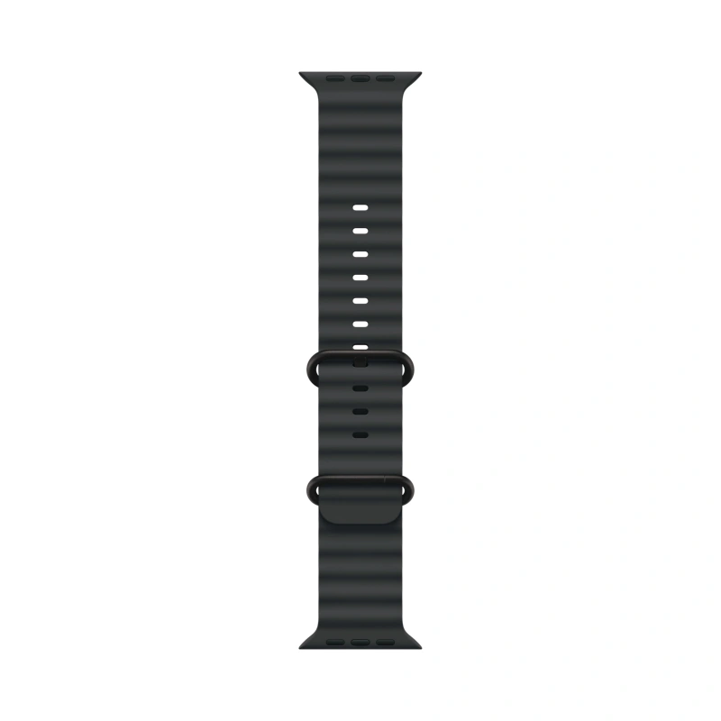 Apple Watch Ultra 3 (2025) GPS+Cellular 49mm, Black Titanium ремешок "Black Ocean Band" один размер 130-200 mm (MF0J4). Фото 3