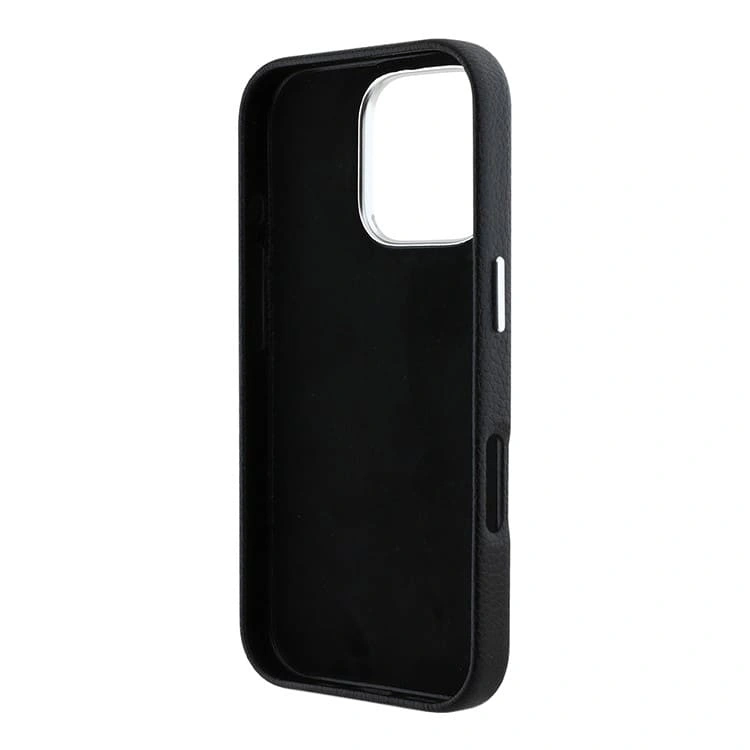 Накладка Lagerfeld для iPhone 16 Pro Full Wrapped Grained leather & Metal Camera Hard, Black (KLHCP16LPGWCMKHK). Фото 3