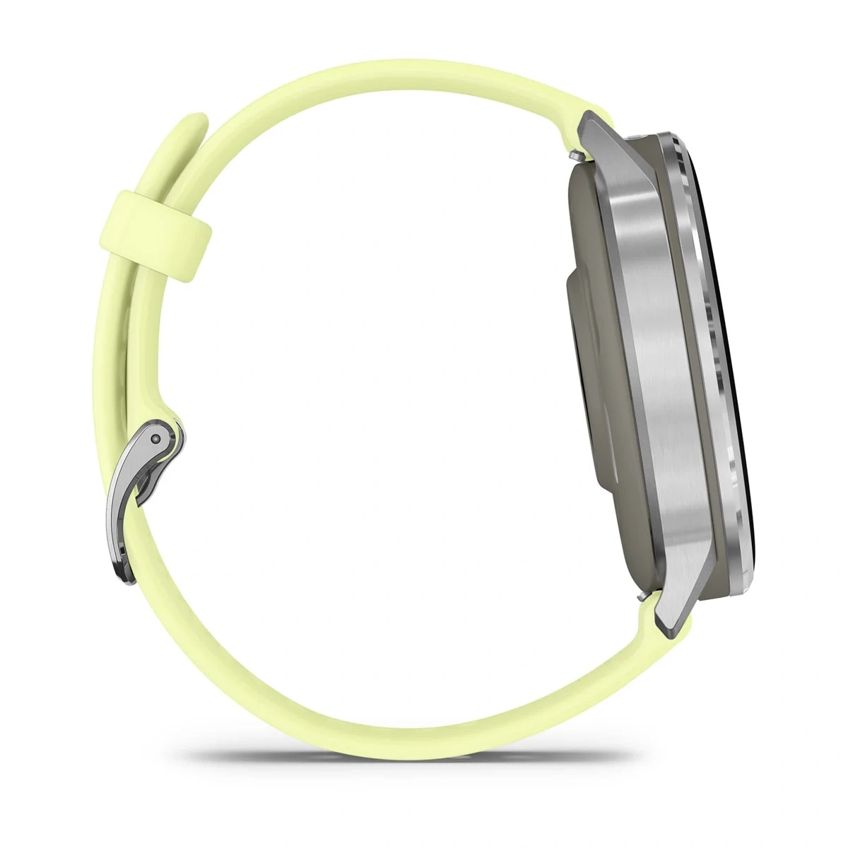 Умные часы Garmin Venu 4 45мм Серебристые с лимонным силиконовым ремешком (010-03014-42). Фото 7