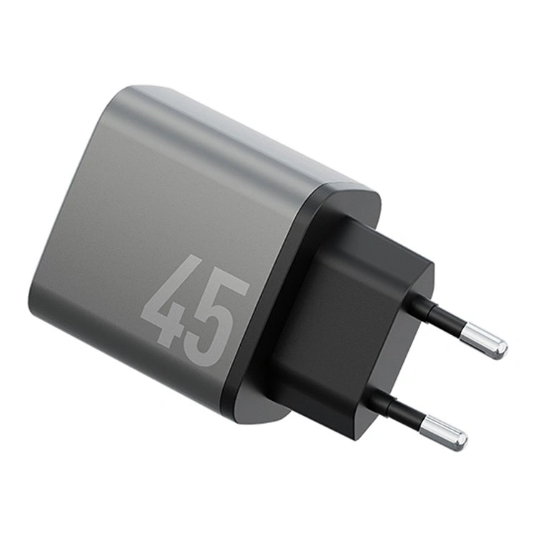 Сетевое зарядное устройство EnergEA AmpCharge GaN 45W 2x Type-C, Серый (CHR-AC2C-GAN45EU). Фото 5