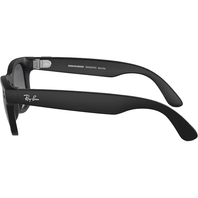 Умные очки Ray Ban Wayfarer RW4006 Матовый черный/Поляризационные градиентные графитовые M 150-50mm (601/ST350). Фото 4