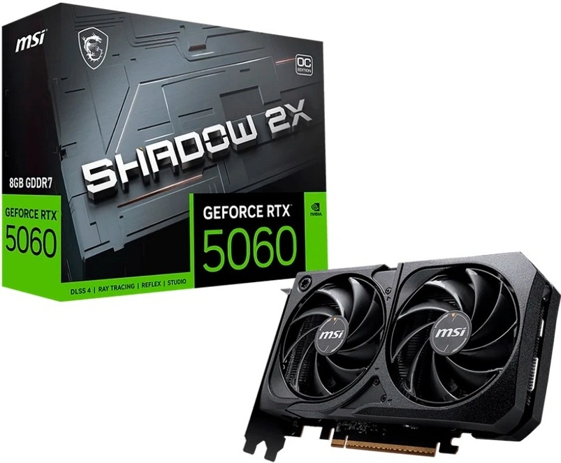 Видеокарта MSI GeForce RTX 5060 SHADOW 2X OC 8Гб GDDR7 128 bit PCIe 5.0. Фото 5
