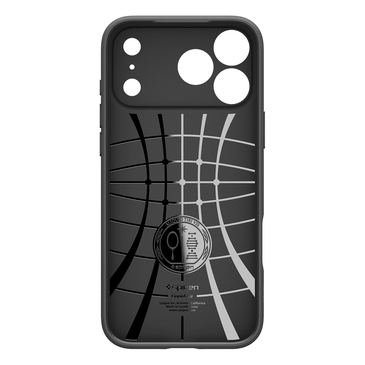 Накладка Spigen Liquid Air для iPhone 17 Pro, Чёрная матовая (ACS10331). Фото 3