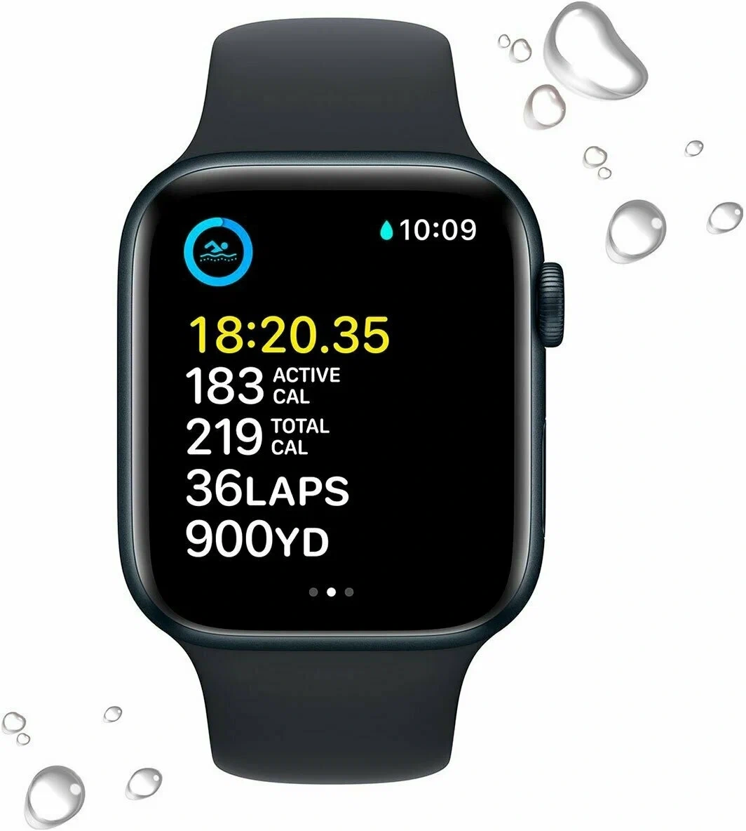 Умные часы Apple Watch Series 7, 41 мм, алюминий цвета "тёмная ночь" (Уцененный товар). Фото 2