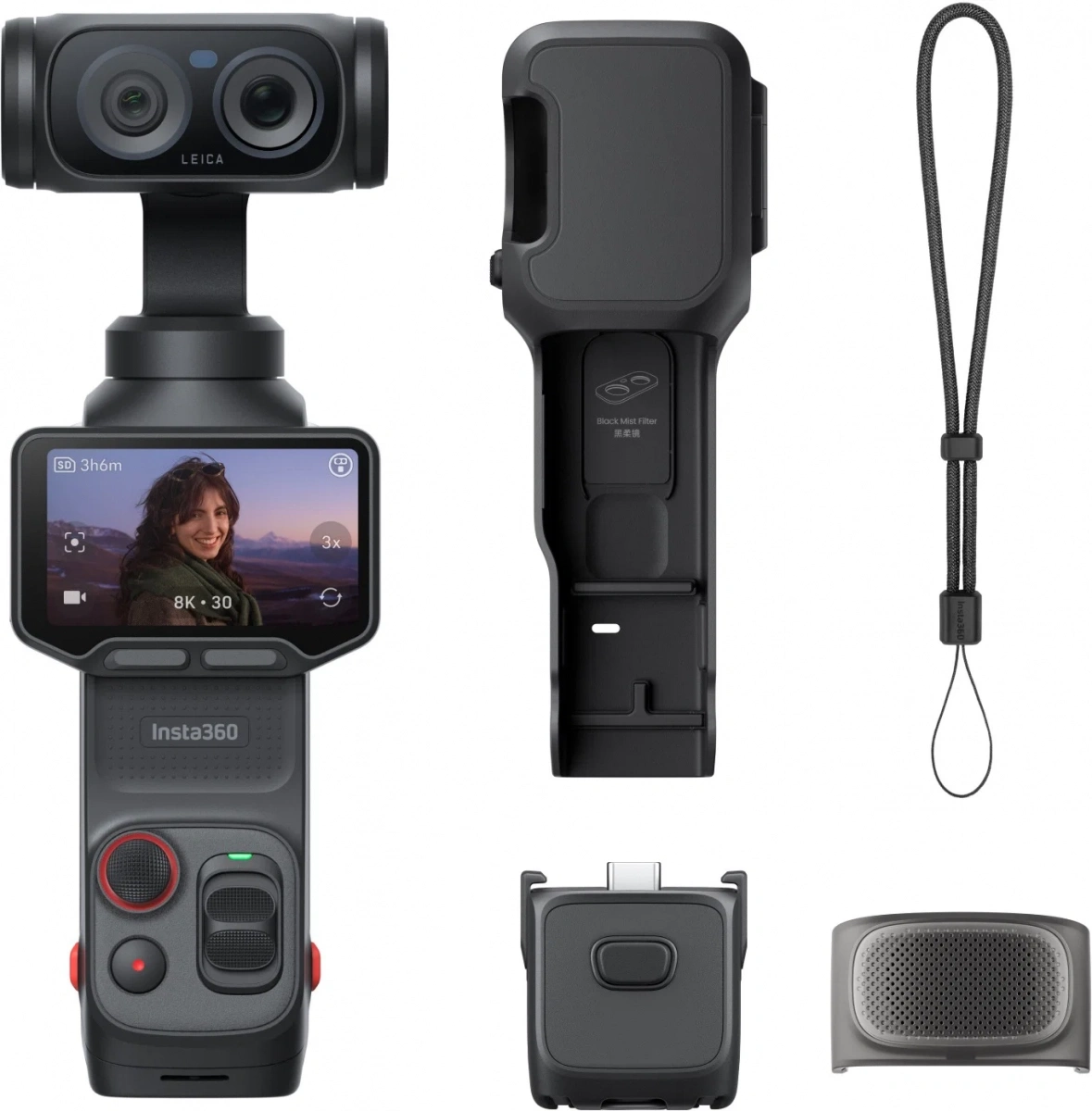 Экшн-камера Insta360 Luna Ultra Standard Bundle, Чёрный (CINSABTA). Фото 1