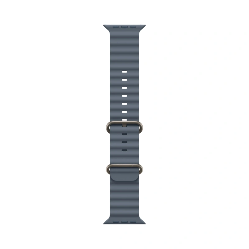 Apple Watch Ultra 3 (2025) GPS+Cellular 49mm, Natural Titanium ремешок "Anchor Blue Ocean Band" один размер 130-200 mm (MEWH4). Фото 3