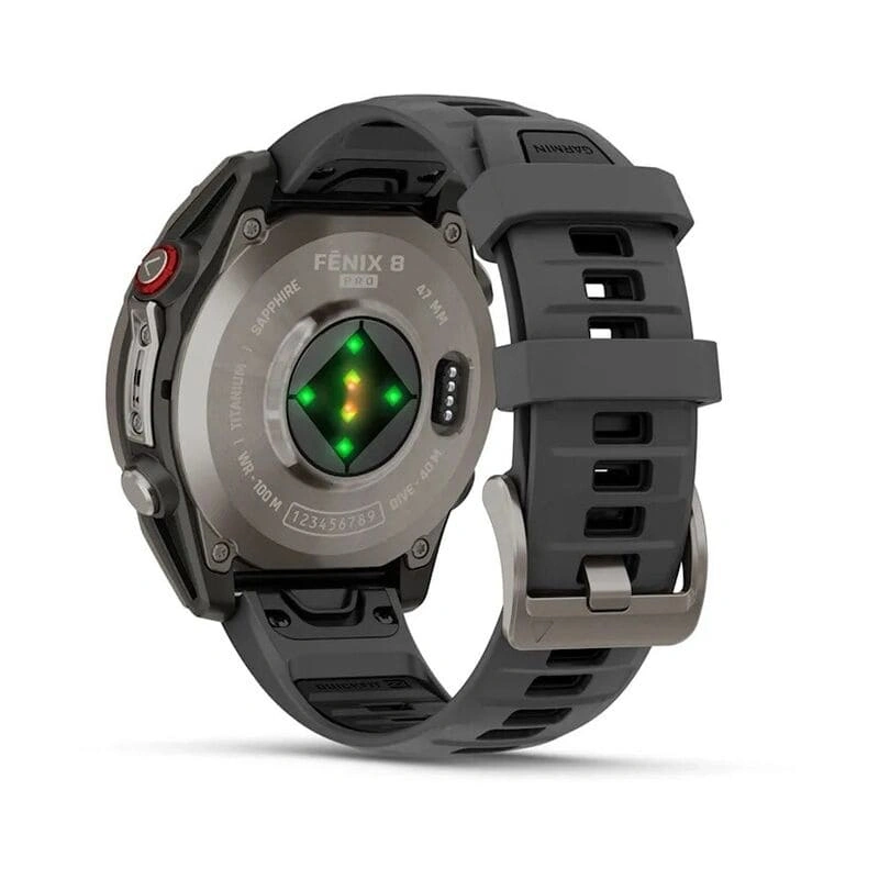 Умные часы Garmin Fenix 8 Pro 51mm, Amoled/Sapphire, Titanium wiht Graphite/Black Silicone Black (010-03199-11). Фото 5