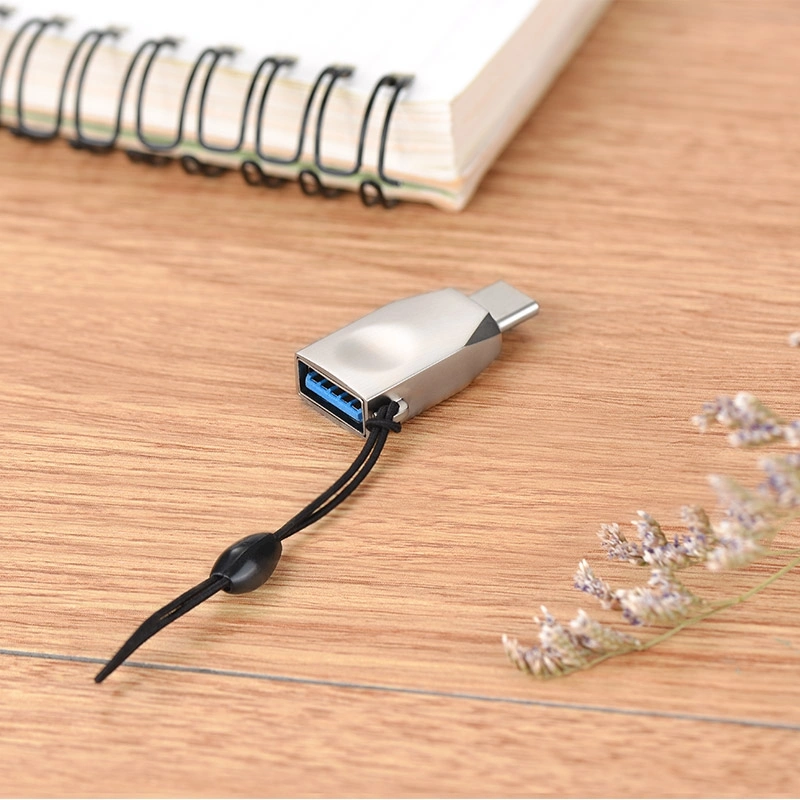 Переходник Hoco UA9 Type-C - Usb, Серебристый. Фото 5