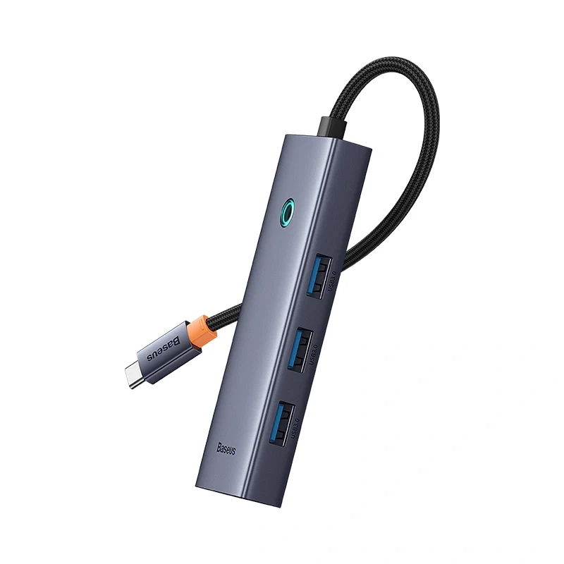 Хаб Baseus UltraJoy Series 5-Port HUB Docking Station (Type-C to HDMI4K@30Hz+3xUSB 3.0+1xPD), Grey (B00052801811-00). Фото 3