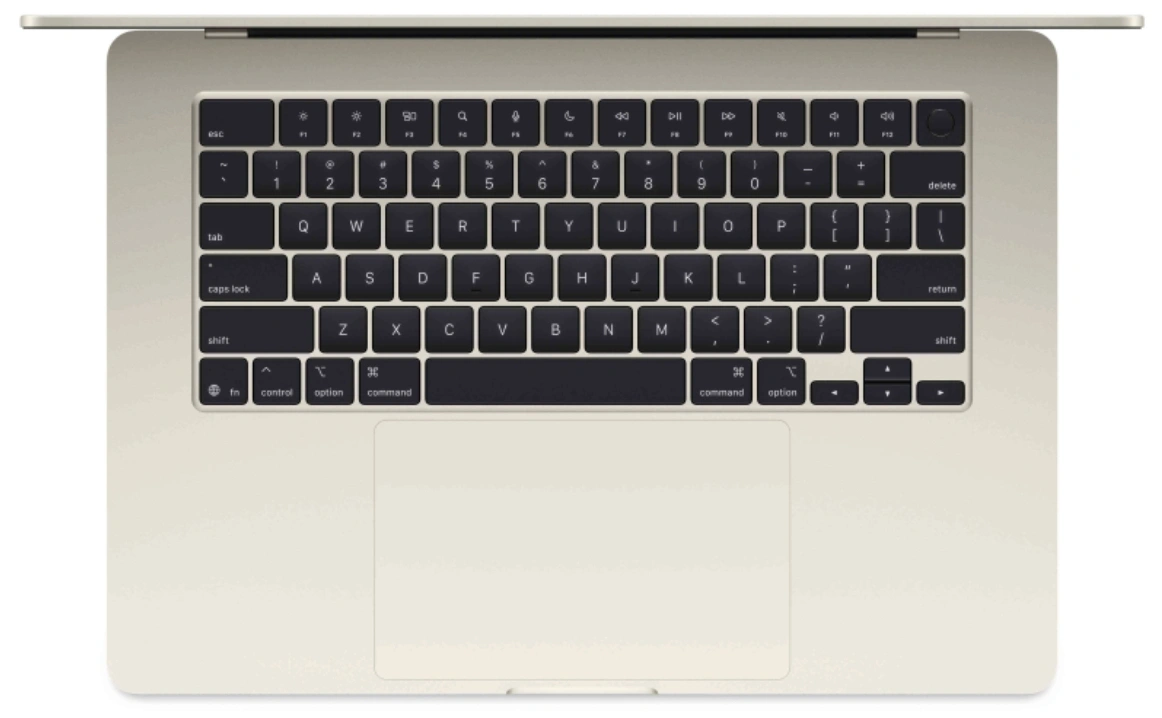 Apple MacBook Air 15" 2026 1Тб Сияющая звезда (MDVF4) (M5, 10-ядер CPU/10-ядер GPU, 24Гб, 1Тб SSD). Фото 2