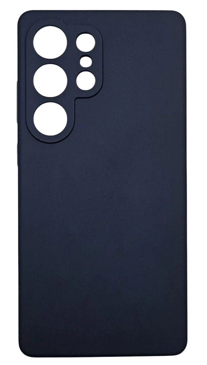 Накладка Silicone Case для Samsung Galaxy S25 Ultra, Тёмно-синяя. Фото 1