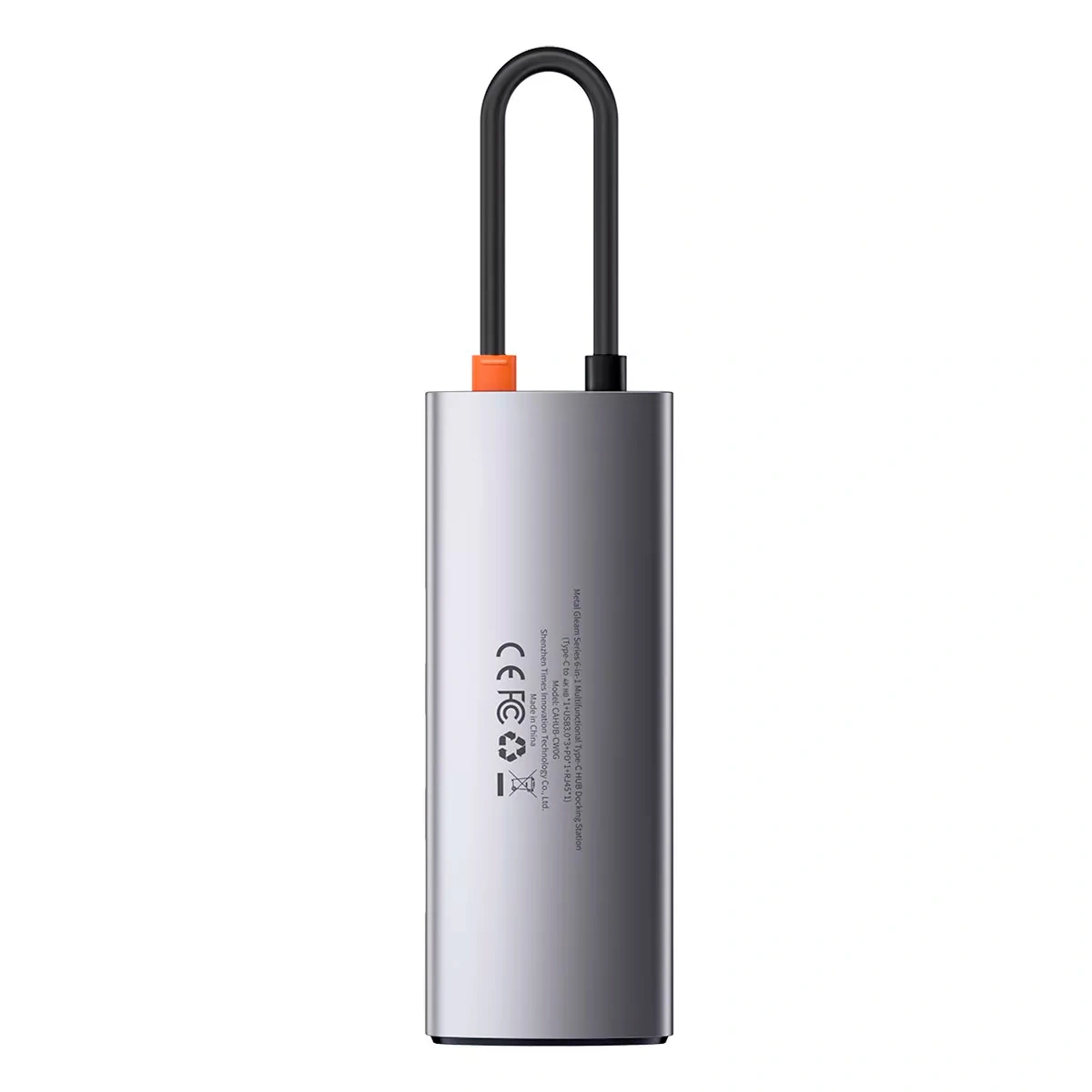Хаб Baseus Metal Gleam Series 6-in-1, Space grey (CAHUB-CW0G). Фото 2
