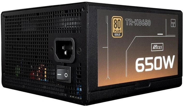 Блок питания Thermalright TR-KG650, 650W, 80+ Gold, ATX3.1, Чёрный. Фото 1