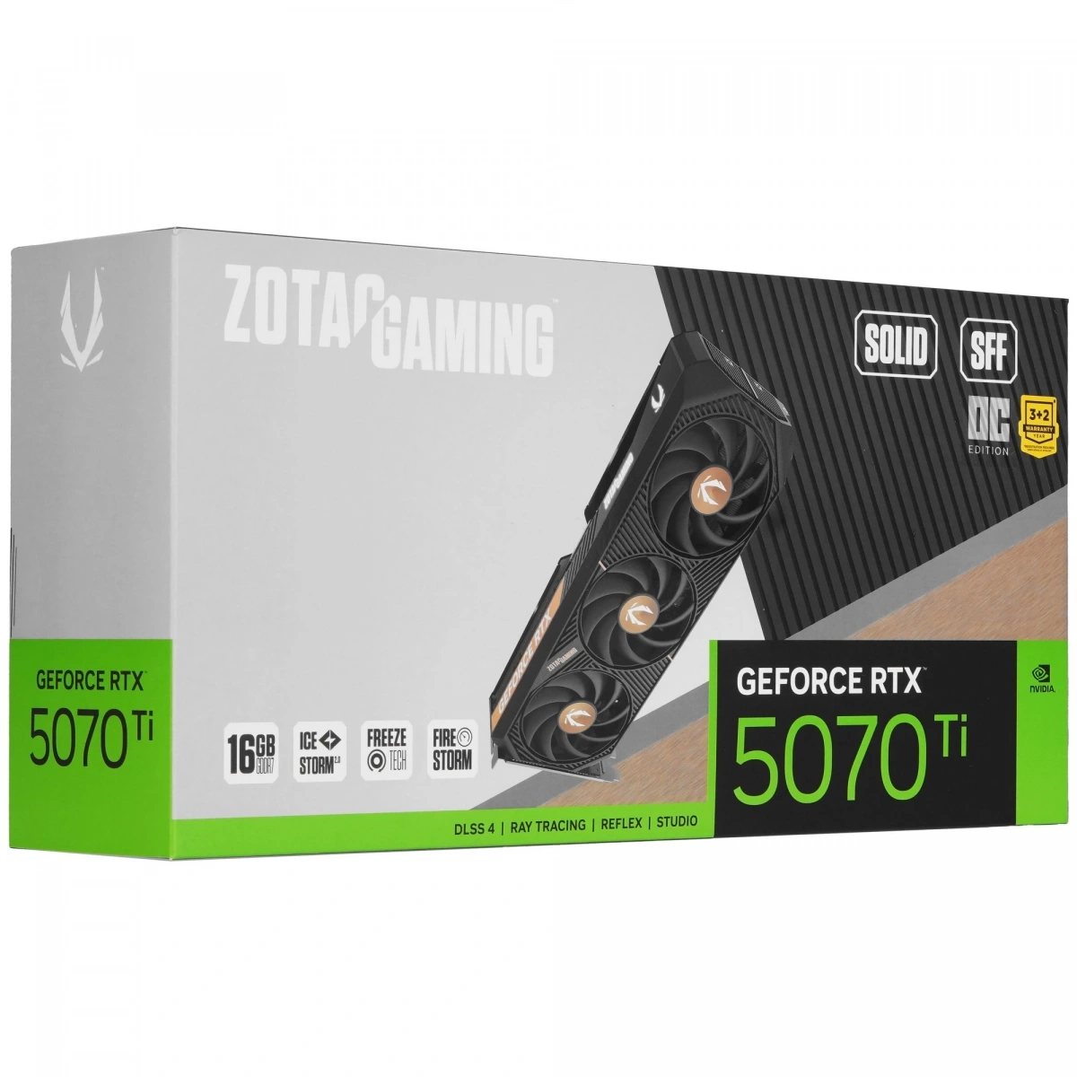 Видеокарта ZOTAC GeForce RTX 5070 Ti GAMING SOLID SFF 16GB GDDR7 256 bit PCIe 5.0. Фото 6