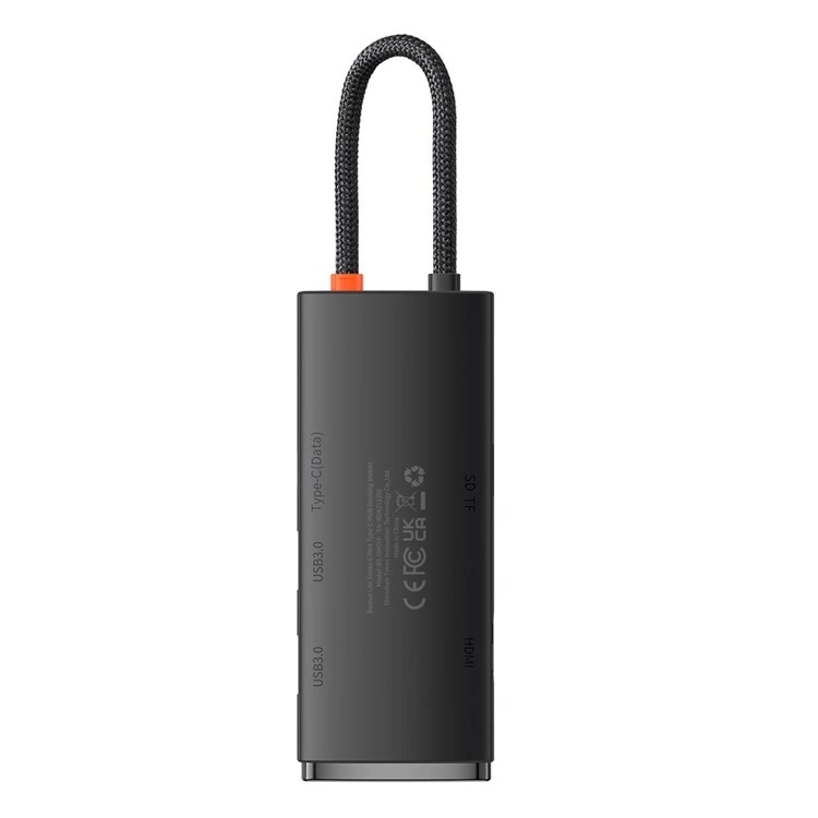 Хаб Baseus Lite Series 6-Port Type-C HUB Docking Station, Black (WKQX050001). Фото 3