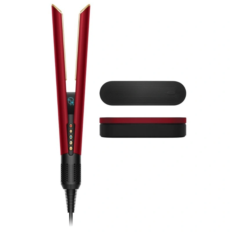Выпрямитель для волос Dyson Airstrait Straightener HT01, Red Velvet/Gold (Подарочный кейс). Фото 2