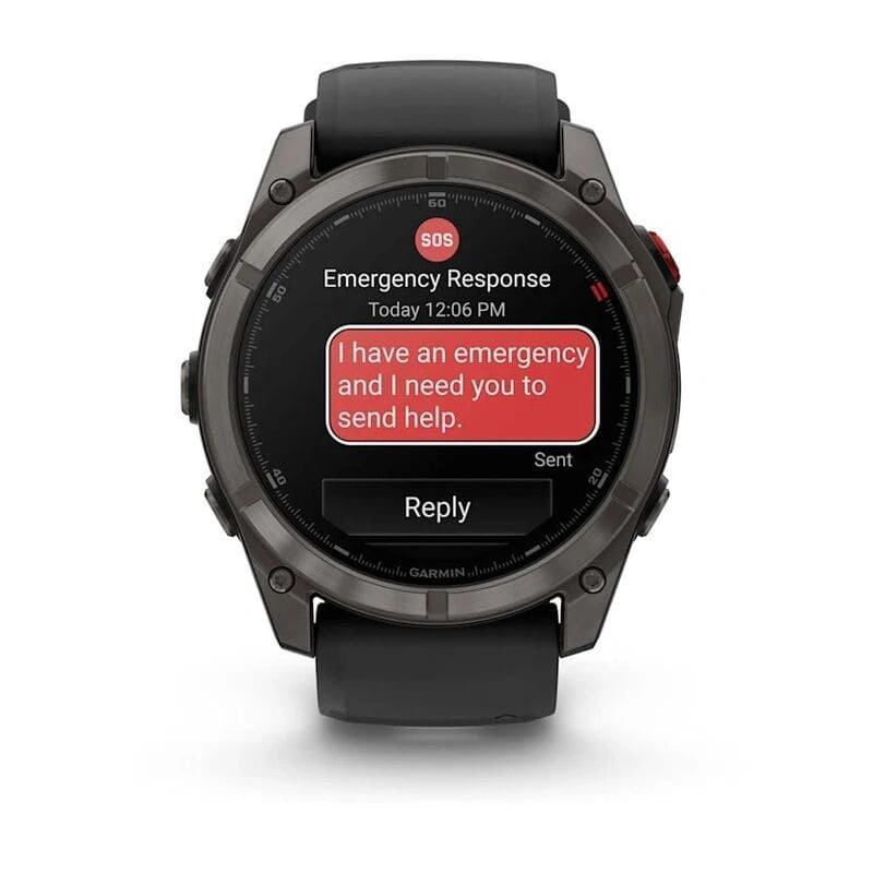 Умные часы Garmin Fenix 8 Pro 51mm, Amoled/Sapphire, Carbon Grey DLC Titanium wiht Black/Pebble Gray silicon Band (010-03199-01). Фото 2