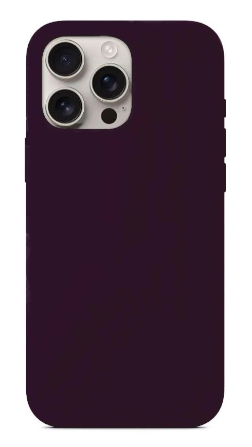 Накладка Silicone Case для iPhone 16 Pro Max, Винная. Фото 1