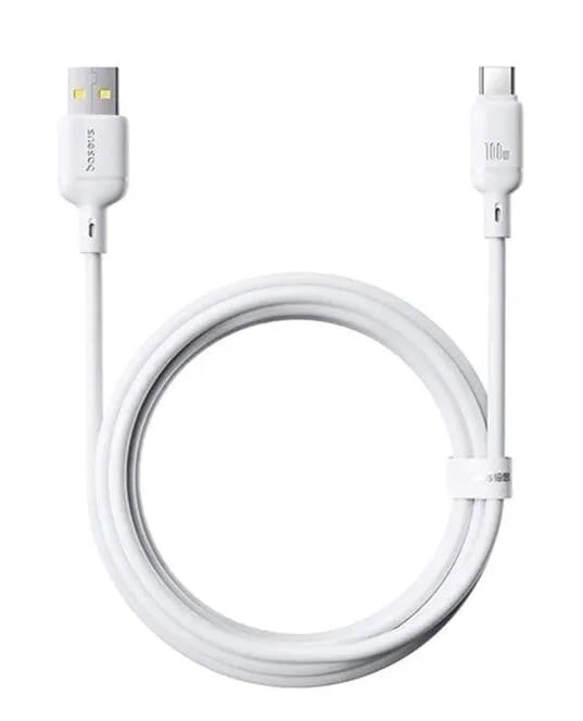 Кабель Baseus Silky Series USB to Type-C 100Вт 1м, Белый P10377704213-00. Фото 1