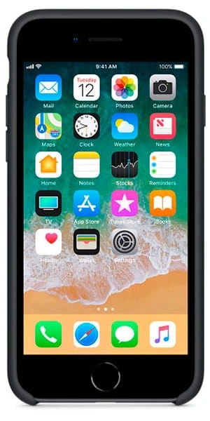 Накладка Silicone Case для iPhone SE 2022 / iPhone SE 2020, Black. Фото 2