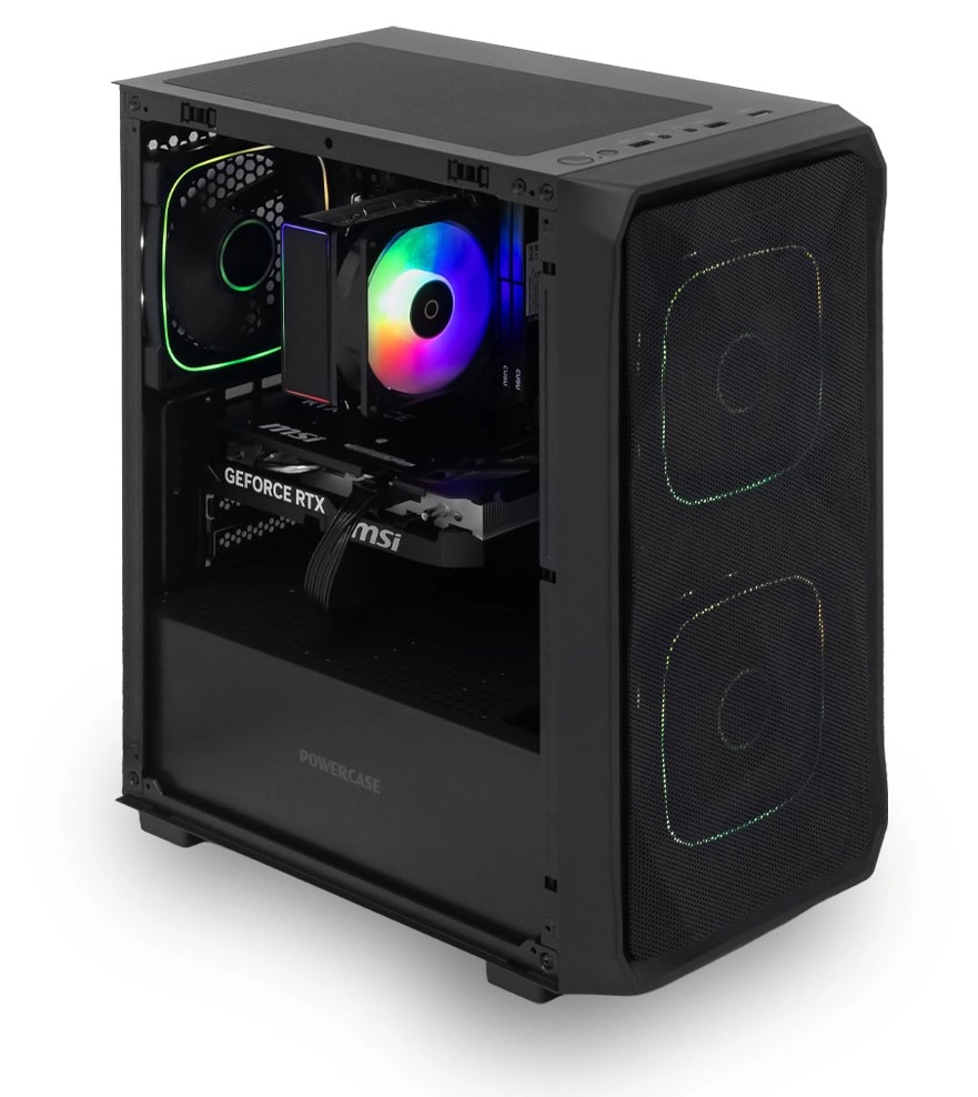 Системный блок CORE S (SM06 Intel Core i3-13100, 16Гб DDR4, RTX5060, SSD 512Гб M.2, Gigabyte H610M-K, 650Вт). Фото 1