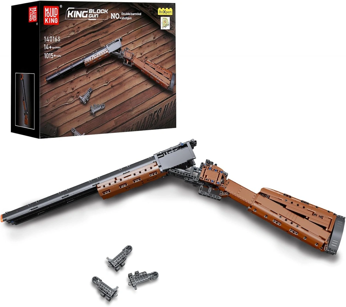 Конструктор Mould King Block Gun 14016. Двуствольный дробовик, 1015 детали. Фото 1