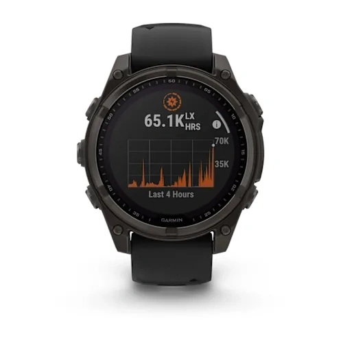 Умные часы Garmin Fenix 8 47mm, Solar, Sapphire, Углеродно-серый титан/титановый спортивный ремешок (010-02906-70). Фото 2