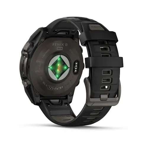 Умные часы Garmin Fenix 8 47mm, Solar, Sapphire, Углеродно-серый титан/титановый спортивный ремешок (010-02906-70). Фото 3