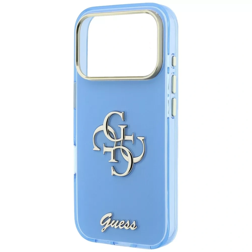 Накладка Guess для iPhone 18 Pro Max / 17 Pro Max IML 4G Big and Script metal logo & Cam Hard, Light Blue (GUHCP18X5HC4MLSL). Фото 5
