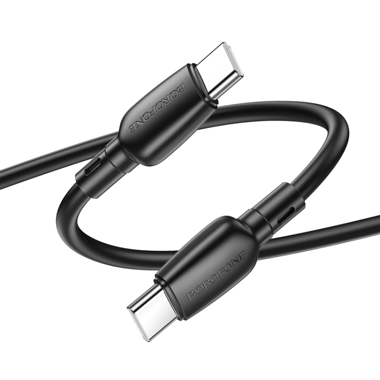 Кабель Borofone BX93 Type-C for Type-C 60W 1m, Black. Фото 3