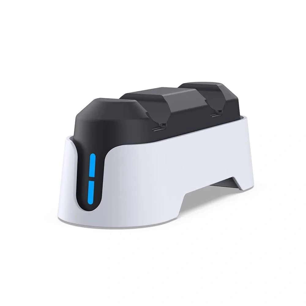 Зарядная станция DOBE для двух контроллеров DualSense PS5 (TP5-1501S), Белая. Фото 2