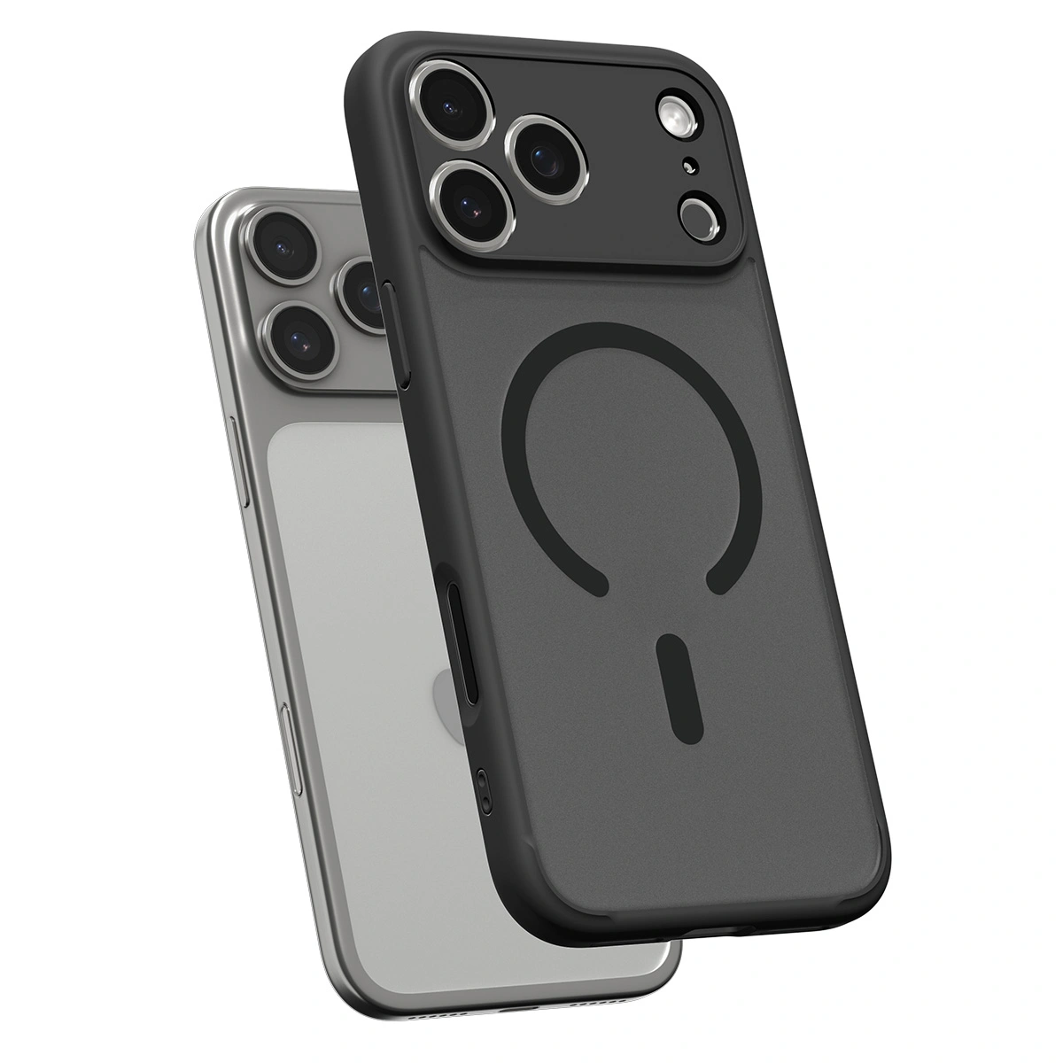 Накладка Spigen Ultra Hybrid (MagSafe) для iPhone 17 Pro, Чёрная матовая (ACS10349). Фото 5